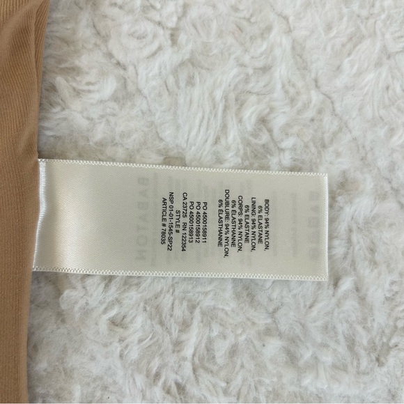 Aritzia Babaton Contour '90s Bodysuit Size Small in Beige Sleeveless Stretch - Picture 8 of 13